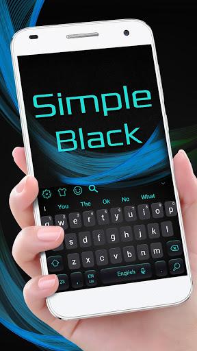 Simple Cool Black Keyboard Theme - عکس برنامه موبایلی اندروید