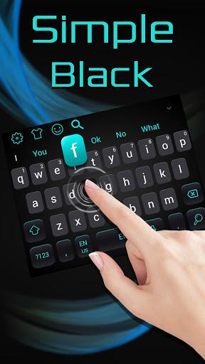 Simple Cool Black Keyboard Theme - Image screenshot of android app