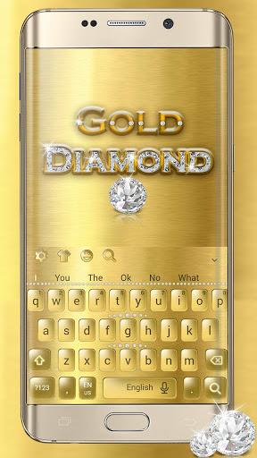 Luxury Gold Diamond Keyboard Theme - Image screenshot of android app