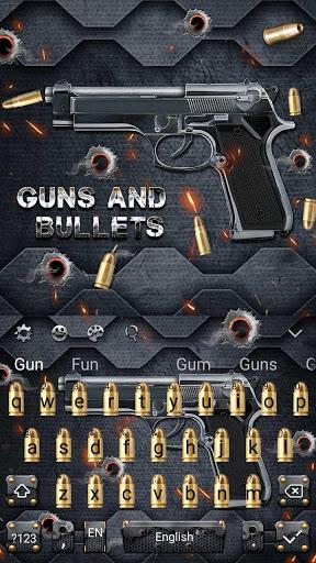 Gun and Bullet Keyboard Theme - عکس برنامه موبایلی اندروید