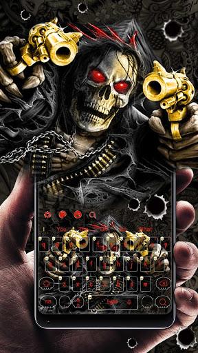 Horror Skull Gun Keyboard Theme - Image screenshot of android app