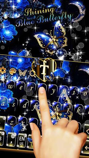 Shining Butterfly Keyboard Theme - عکس برنامه موبایلی اندروید