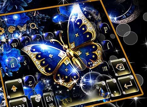 Shining Butterfly Keyboard Theme - عکس برنامه موبایلی اندروید
