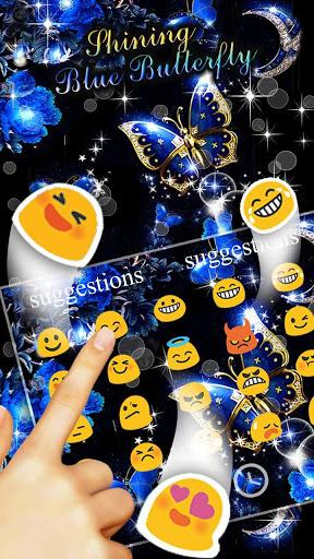 Shining Butterfly Keyboard Theme - عکس برنامه موبایلی اندروید