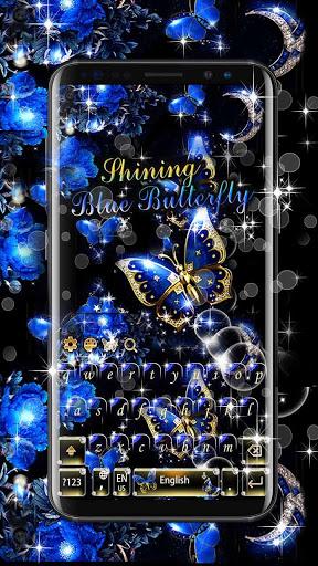 Shining Butterfly Keyboard Theme - عکس برنامه موبایلی اندروید
