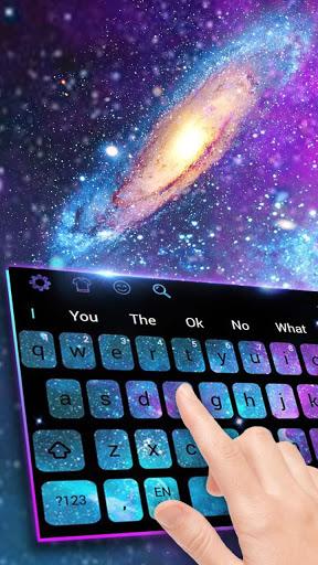 Purple Galaxy Keyboard - عکس برنامه موبایلی اندروید