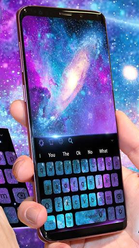 Purple Galaxy Keyboard - Image screenshot of android app