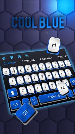 cool blue typing fast keyboard - Image screenshot of android app