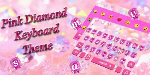 Pink Diamond Keyboard Theme - Image screenshot of android app