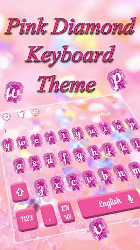 Pink Diamond Keyboard Theme - عکس برنامه موبایلی اندروید