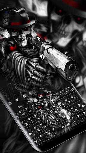 Dark Death Gun Warrior theme Keyboard - Image screenshot of android app