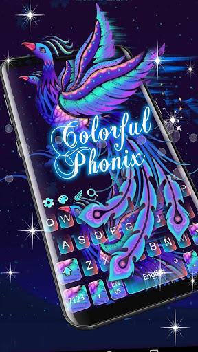 Purple Phoenix Keyboard Theme - عکس برنامه موبایلی اندروید