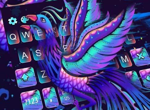 Purple Phoenix Keyboard Theme - Image screenshot of android app