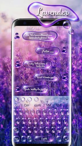 SMS Shimmer Lavender Keyboard - Image screenshot of android app