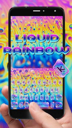 Liquid Rainbow Keyboard Theme - Image screenshot of android app