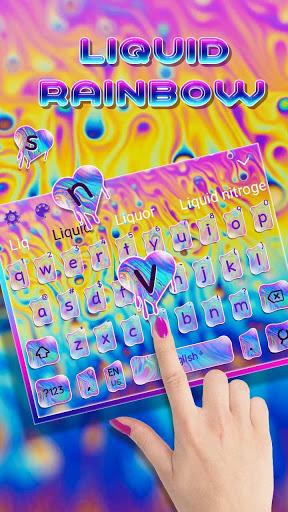 Liquid Rainbow Keyboard Theme - عکس برنامه موبایلی اندروید