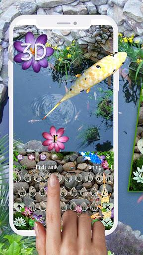 3D Lively Koi Fish Keyboard Theme - Image screenshot of android app