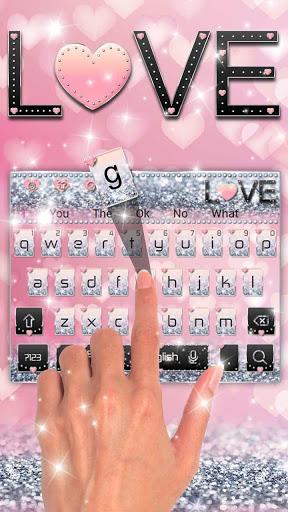 Love Diamond Glitter Keyboard - عکس برنامه موبایلی اندروید