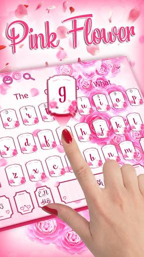 Love Pink Rose Keyboard - عکس برنامه موبایلی اندروید