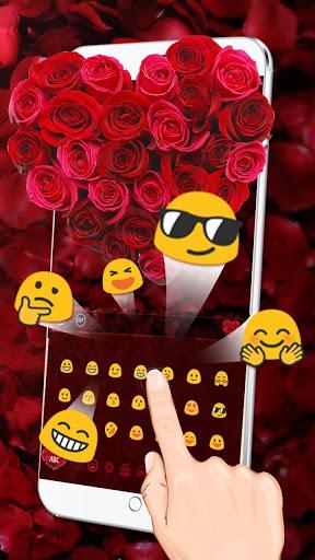 Red Love Rose Keyboard - عکس برنامه موبایلی اندروید