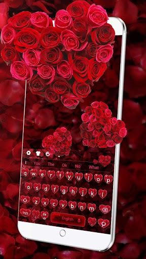 Red Love Rose Keyboard - Image screenshot of android app