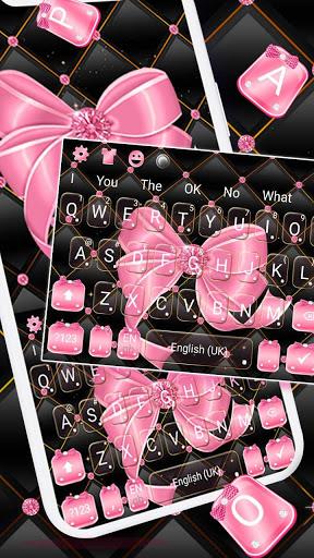 Luxury Pink Bow Keyboard - Image screenshot of android app