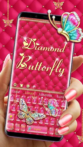 Luxury Diamond Butterfly Keyboard - عکس برنامه موبایلی اندروید