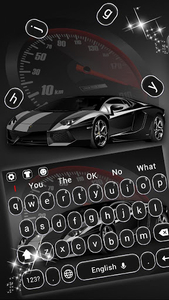 Luxury black sports car keyboard - عکس برنامه موبایلی اندروید