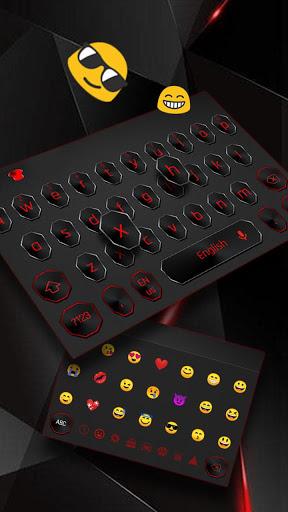 Modern Black Red Keyboard - Image screenshot of android app