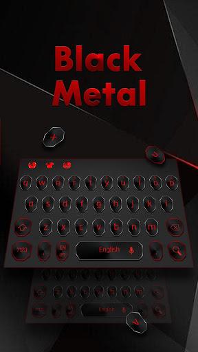 Modern Black Red Keyboard - Image screenshot of android app