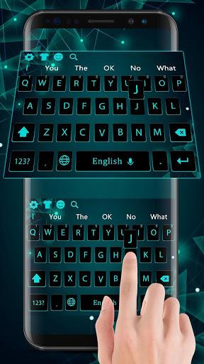 Neon Blue Keyboard - عکس برنامه موبایلی اندروید