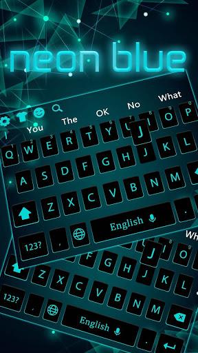 Neon Blue Keyboard - Image screenshot of android app