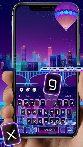 3D Live Neon City Life Keyboard Theme - عکس برنامه موبایلی اندروید