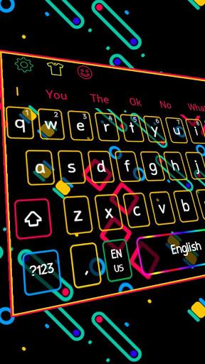 Neon Game Line Keyboard Theme - عکس برنامه موبایلی اندروید