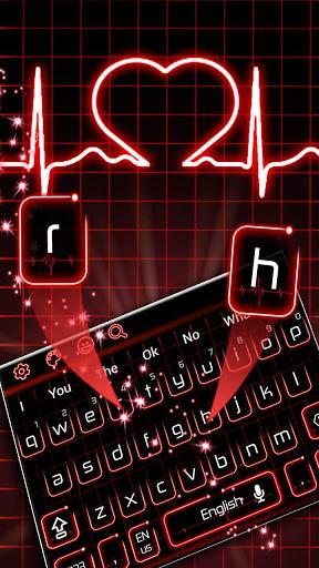 Neon Heartbeat Keyboard - عکس برنامه موبایلی اندروید