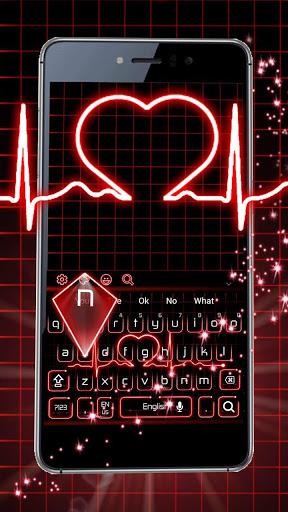 Neon Heartbeat Keyboard - عکس برنامه موبایلی اندروید