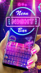 Neon Night Bar keyboard - عکس برنامه موبایلی اندروید