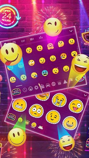 Neon Night Bar keyboard - Image screenshot of android app