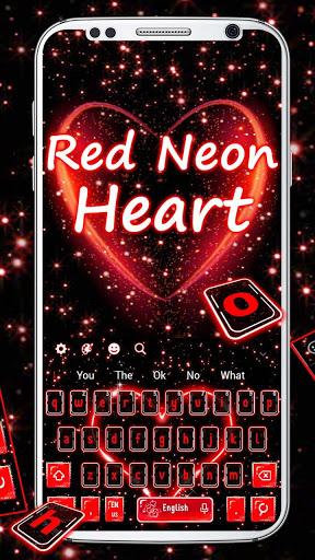 Neon Heart Keyboard Theme - عکس برنامه موبایلی اندروید