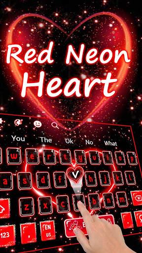 Neon Heart Keyboard Theme - عکس برنامه موبایلی اندروید