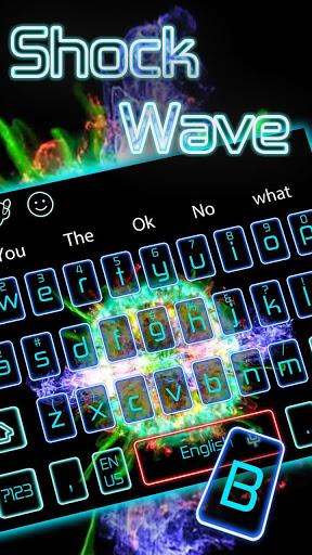 Live Neon Shockwave Keyboard Theme - Image screenshot of android app
