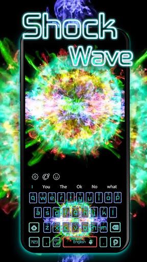 Live Neon Shockwave Keyboard Theme - عکس برنامه موبایلی اندروید