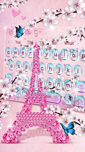 Girly Paris keyboard theme - عکس برنامه موبایلی اندروید