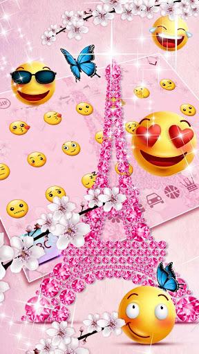 Girly Paris keyboard theme - عکس برنامه موبایلی اندروید