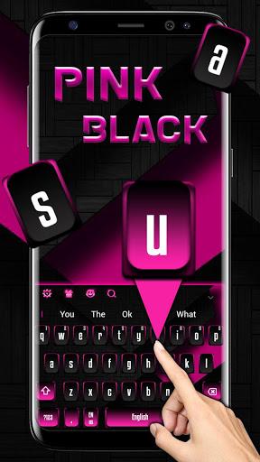 Classic Pink and Black Keyboard - عکس برنامه موبایلی اندروید