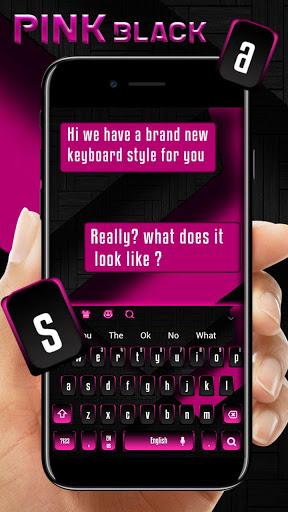 Classic Pink and Black Keyboard - عکس برنامه موبایلی اندروید