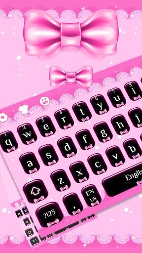 Pink Bow Lace Keyboard - Image screenshot of android app