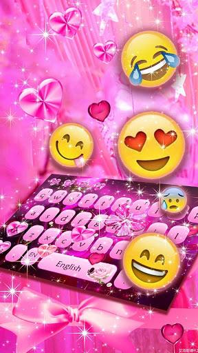 Pink Love Butterfly Keyboard - عکس برنامه موبایلی اندروید