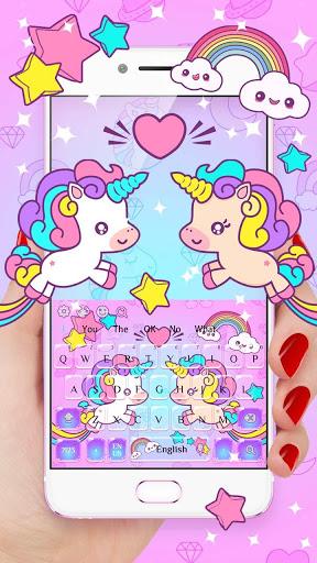 Pink Healing Unicorn Keyboard - عکس برنامه موبایلی اندروید