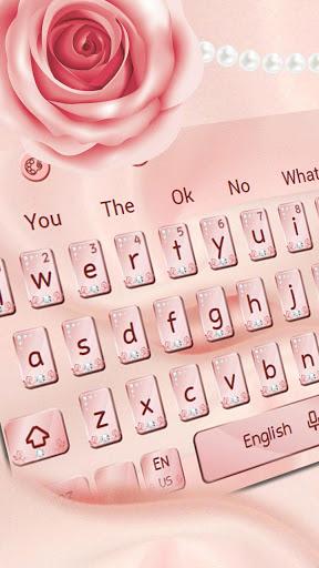 Pink Luxury Rose Keyboard - عکس برنامه موبایلی اندروید